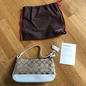 NWOT Coach Handbag - Tan & brown, Cream Trim